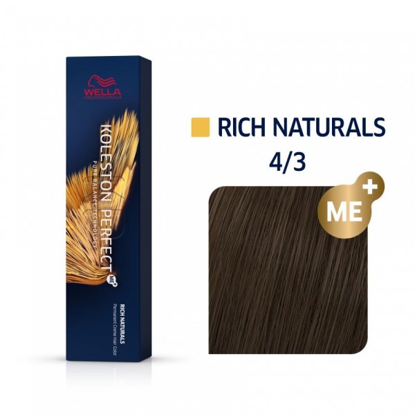 Wella Koleston Perfect Me Rich Naturals 4/3 Καστανό Χρυσό 60ml